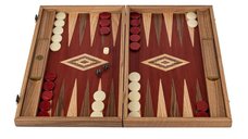 Set joc table   backgammon Stejar Rosu cu insertii nuc