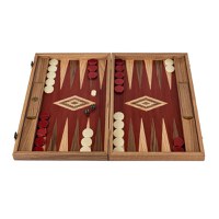 Set joc table   backgammon Stejar Rosu cu insertii nuc - 1