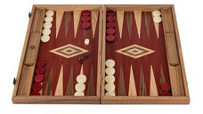 Set joc table   backgammon Stejar Rosu cu insertii nuc