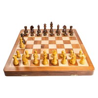 Set piese si cutie cu tabla de sah - Tournament cu regine suplimentare - 1