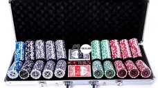 Set poker cu 500 chips-uri ABS 11,5g model ULTIMATE si servieta din aluminiu