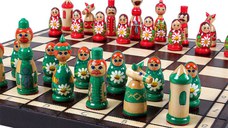 Set sah artizanal Babushka