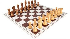 Set sah cu piese de lemn Staunton 5 Zagreb si tabla PVC 47mm