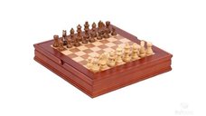 Set Sah nuc cu piese Staunton acacia, tabla  28 x 28 cm, Kh 5 cm