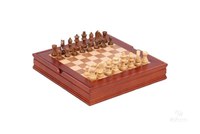 Set Sah nuc cu piese Staunton acacia, tabla  28 x 28 cm, Kh 5 cm - 1