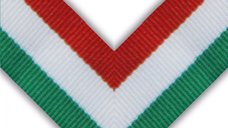 Snur medalie in culorile Verde, Alb si Rosu - Latime 22 mm