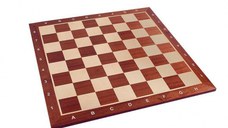 Tabla de sah -lemn mahon, 48 x 48 cm, patrat 50 mm (cu sau fara notatie)