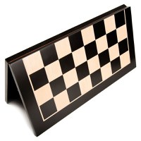 Tabla sah lemn pliabila-inlaid negru artar, 48x48, patrat 50mm - 1