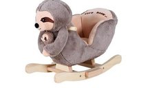 Balansoar din lemn Knorr Toys - Leneșul Luis cu marionetă, 65x32x50 cm, max 30 kg, 18 luni+