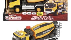 Betoniera Majorette - Volvo Truck Cement Mixer, 19 cm, cu lumini si sunete