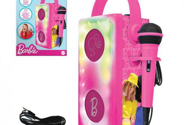 Boxa cu microfon si lumini LEXIBOOK, BARBIE