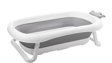 Cadita pliabila Lorelli Royal Grey pentru bebelusi, 83 cm, 0-12 luni, cu dop de scurgere si indicator de umplere