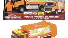 Camion de gunoi Majorette - Volvo Truck Garbge Collector, 19 cm, cu lumini si sunete
