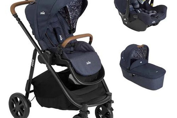 Carucior pentru copii multifunctional 3 in 1 Joie Versatrax E Navy Blazer (Carucior Versatrax E + Landou Ramble + scoica i-Snug)
