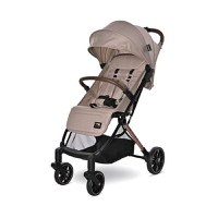 Carucior pentru nou-nascut Lorelli Ribera Beige Warm, tip troler, dimensiuni compatibile avion, 0 luni - 3 ani, maxim 15 Kg, spatar reglabil in multiple pozitii, copertina cu protectie solara, roti cu suspensie, pliere cu o singura mana - 1
