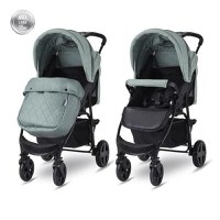 Carucior sport Lorelli Olivia Basic, cu husa de picioare, spatar si copertina reglabile, prindere centura in 5 puncte, material impermeabil, suspensie individuala, Green Bay - 1