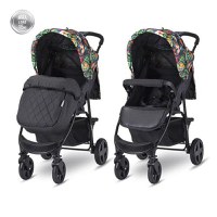 Carucior sport Lorelli Olivia Basic, cu husa de picioare, spatar si copertina reglabile, prindere centura in 5 puncte, material impermeabil, suspensie individuala, Tropical Flowers - 1