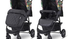 Carucior sport Lorelli Olivia Basic, cu husa de picioare, spatar si copertina reglabile, prindere centura in 5 puncte, material impermeabil, suspensie individuala, Tropical Flowers