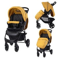 Carucior sport Lorelli Olivia, cu husa de picioare, Lemon Curry - 1