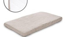 Cearceaf elastic pentru patut Lorelli, 98 x 65 cm, 100% bumbac ranforce, Bej