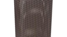 Cos de rufe Curver din Plastic cu Imitatie Ratan, Capacitate 40l, Culoare Maro