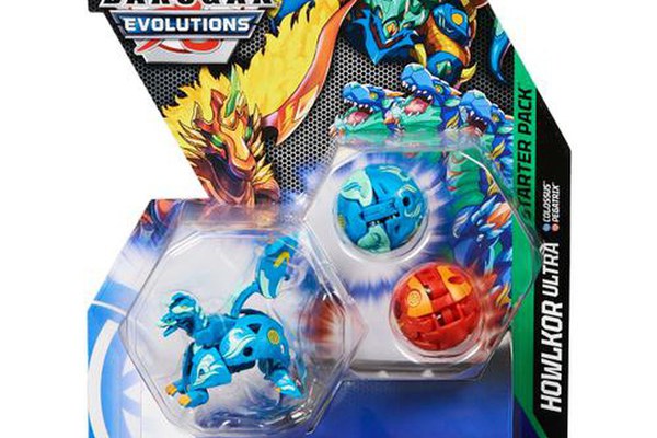 Figurina Bakugan Evolutions - Starter Pack, Howlkor Ultra, Colossus si Pegatrix