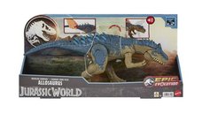 Figurina Jurassic World Allosaurus, in nuante de verde si albastru