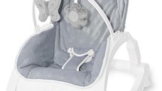 Fotoliu balansoar Lorelli Alex Silver Blue Stars, cu masuta, vibratii si muzica, Albastru