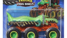 Hot Wheels Monster Truck Big Rigs Mega-Wrex, Masinuta Metalica cu 6 Roți, Scara 1:64