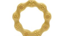 Jucarie de dentitie din silicon Lorelli Ring, 0 luni+, Galben