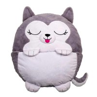 Jucarie de plus 2 in 1 Happy Napers - Husky-ul Kodiak, Gri - 1