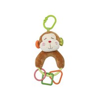 Jucarie de plus Lorelli Maimutica, 20 cm, cu forme geometrice zornaitoare, 0 luni+ - 1