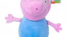 Jucarie de plus Peppa Pig George, 31 cm, in tinuta albastra