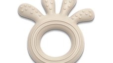 Jucarie dentitie Lorelli Octopus din silicon, bej, de la 0 luni