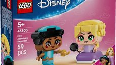 LEGO Disney Princess 43303 - Miniprintesele Jasmine si Rapunzel, set de 59 de piese