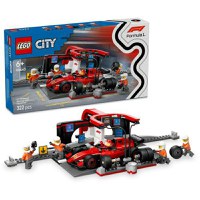 LEGO® City - Boxa si mecanici F1® cu masina Ferrari 60443, 322 piese - 1