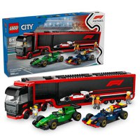 LEGO® City - Camion F1® cu masinile F1® RB20 si AMR24 60445, 1086 piese - 1