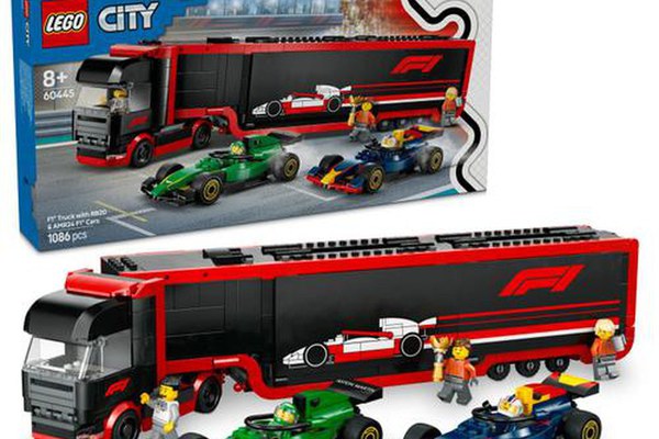LEGO® City - Camion F1® cu masinile F1® RB20 si AMR24 60445, 1086 piese