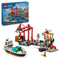 LEGO® City - Port si nava de transport marfa 60422, 1226 piese - 1