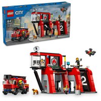 LEGO® City - Statie si camion de pompieri 60414, 843 piese - 1