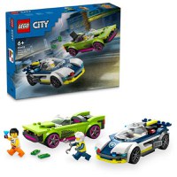LEGO® City - Urmarire cu masina de politie si masina puternica 60415, 213 piese - 1