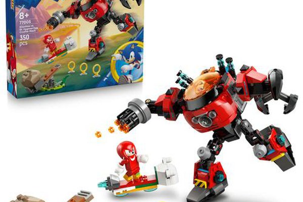 LEGO® Sonic - Knuckles vs. Dr. Eggman si robotul Egg Crusher 77005, 350 piese