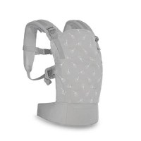 Marsupiu ergonomic pentru copii  Lorelli Wally Grey Floral, din bumbac/poliester, pliabil, buzunar frontal, centuri ajustabile pentru umar si talie, 0-20 Kg - 1