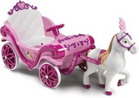 Masinuta electrica pentru copii Huffy Princess Carriage, baterie 6V, autonomie 75 de minute, viteza 4km/h (Roz) - 1