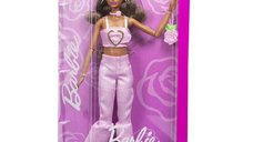 Papusa Barbie Deluxe Style cu blugi evazati, roz