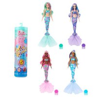 Papusa surpriza Barbie Color Reveal Morska Sirena, set cu 6 surprize, multicolor, 30x10cm - 1