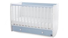 Patut balansoar Lorelli Dream White Baby Blue, 60 x 120 cm - Transformabil si Versatil