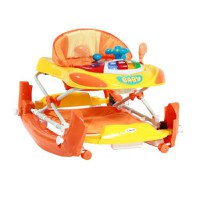 Premergator 2 in 1 Bertoni cu lumini si jucarii muzicale, Portocaliu - 1