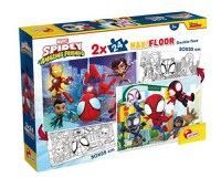 Puzzle de colorat maxi - Paienjenelul Marvel si prietenii lui uimitori (2 x 24 de piese) - 1