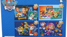 Puzzle din lemn Paw Patrol 4 in 1, cu 12, 16, 20 si 24 de piese